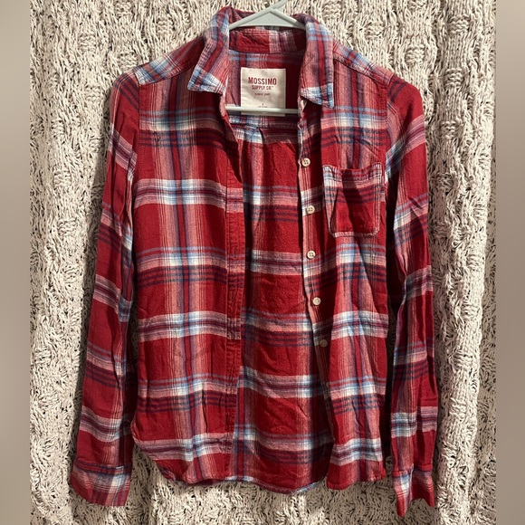Mossimo Supply Co. Tops - Mossimo Supply Co. Red and Blue Plaid Shirt